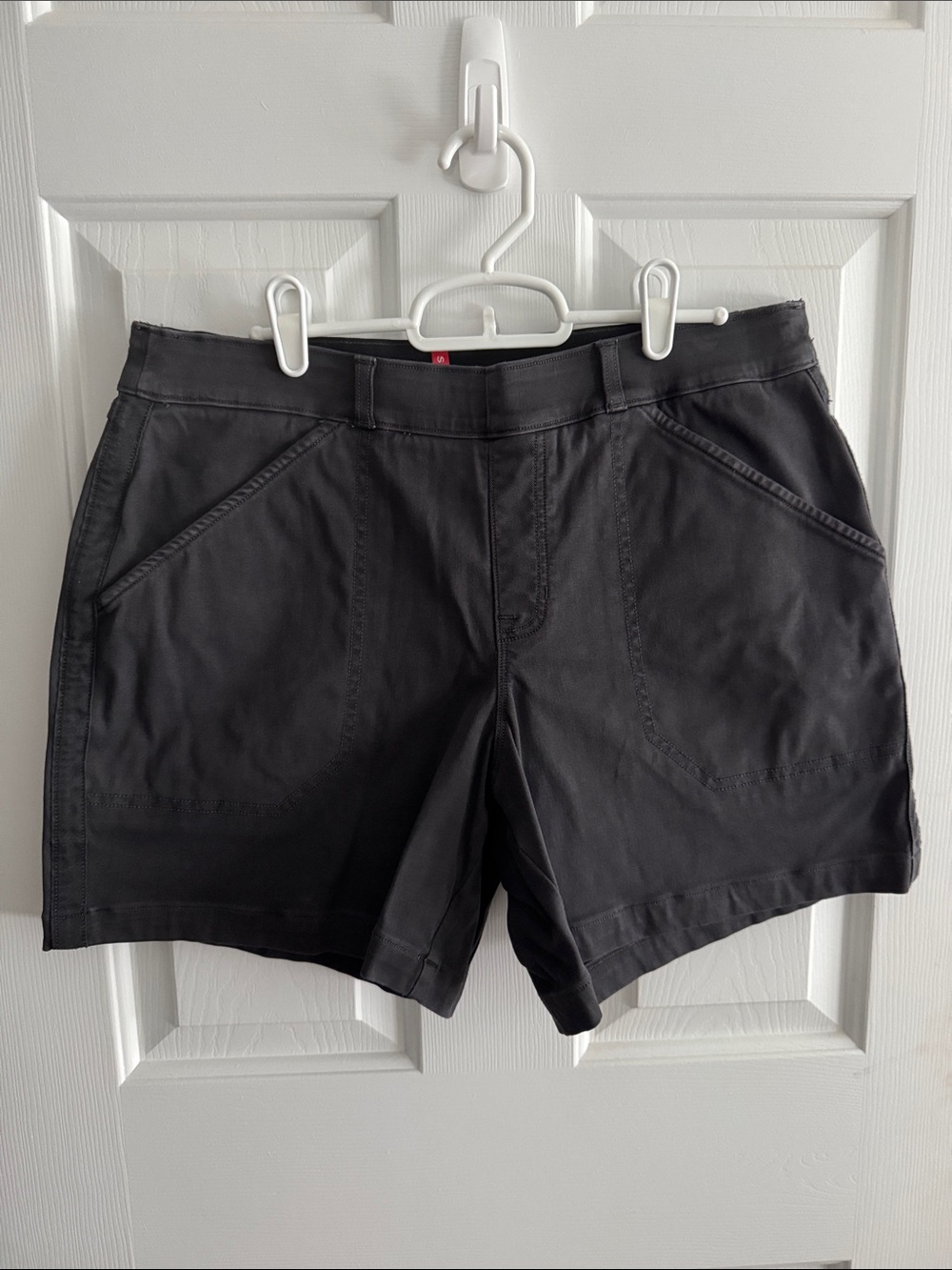 SPANX Black Mid-Rise Utility Bermuda Shorts